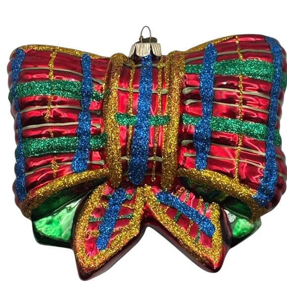 Celebrations by Christopher Radko Festive Bow Ornament Glass 2009 Christmas - Picture 6 of 10